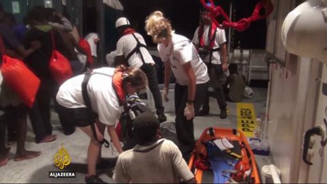 Reporting onboard ship rescuing refugees in Mediterranean