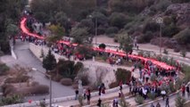 Fener Alayında 300 Metrelik Türk Bayrağı Açıldı