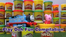 Peppa Pig Thomas and Friends Play Doh Fun Toys Cars Frozen Cookie Monster Play-Doh Surprise Eggs