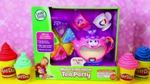 LEAP FROG Tea Party Toy Review   Play Doh Surprise TOYS in Cupcakes! Yummy Musical Rainbow Tea Pot