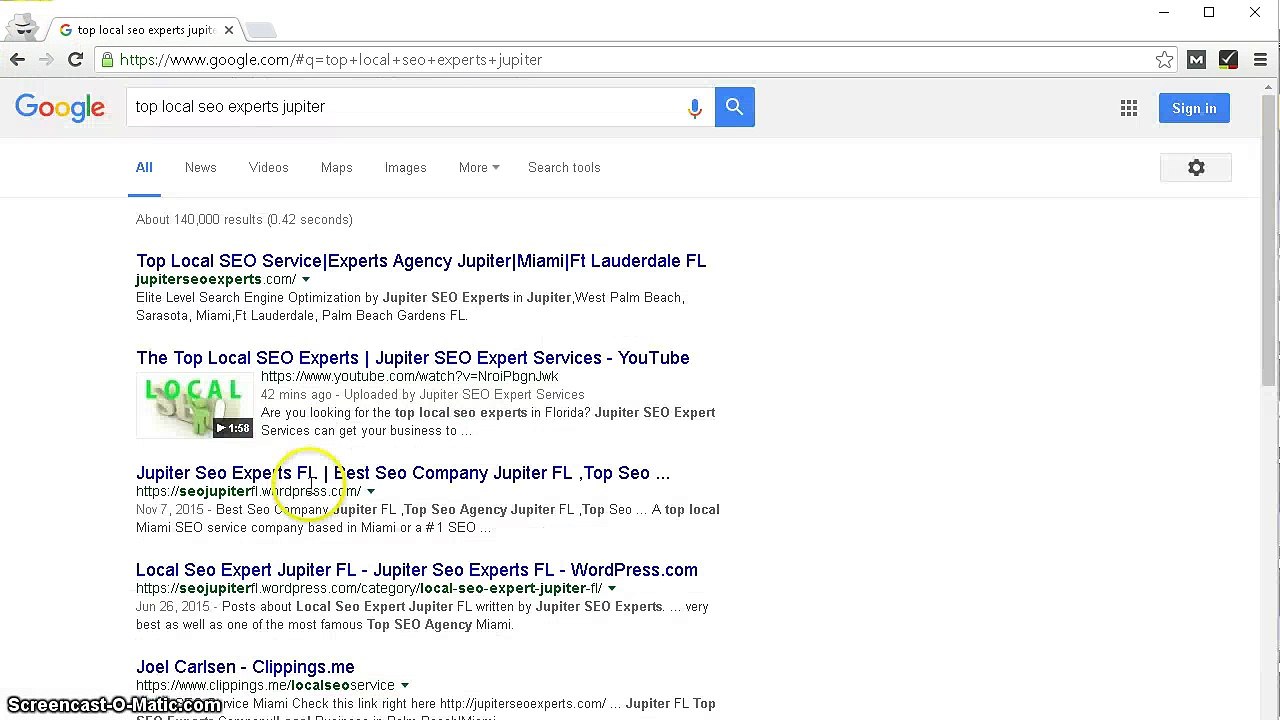 Local SEO + Video SEO | Jupiter SEO Expert Services