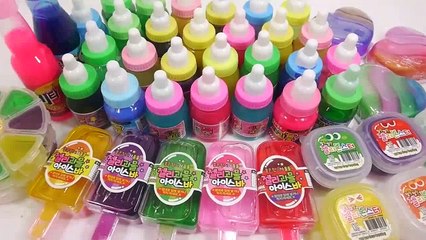 DIY Combine Slime All the Colors Water Clay Learn Colors Slime Water Balloons