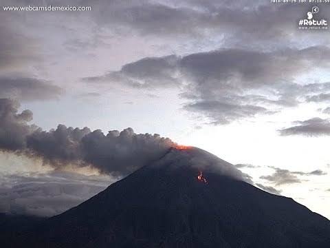 Colima Volcano Eruption Looks Beautiful in Evening Light