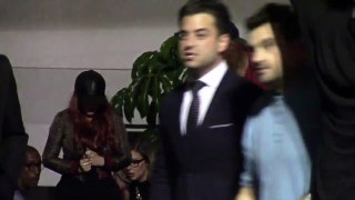 Red-Haired Christina Aguilera An Leopard Print Jacket At Drake Concert