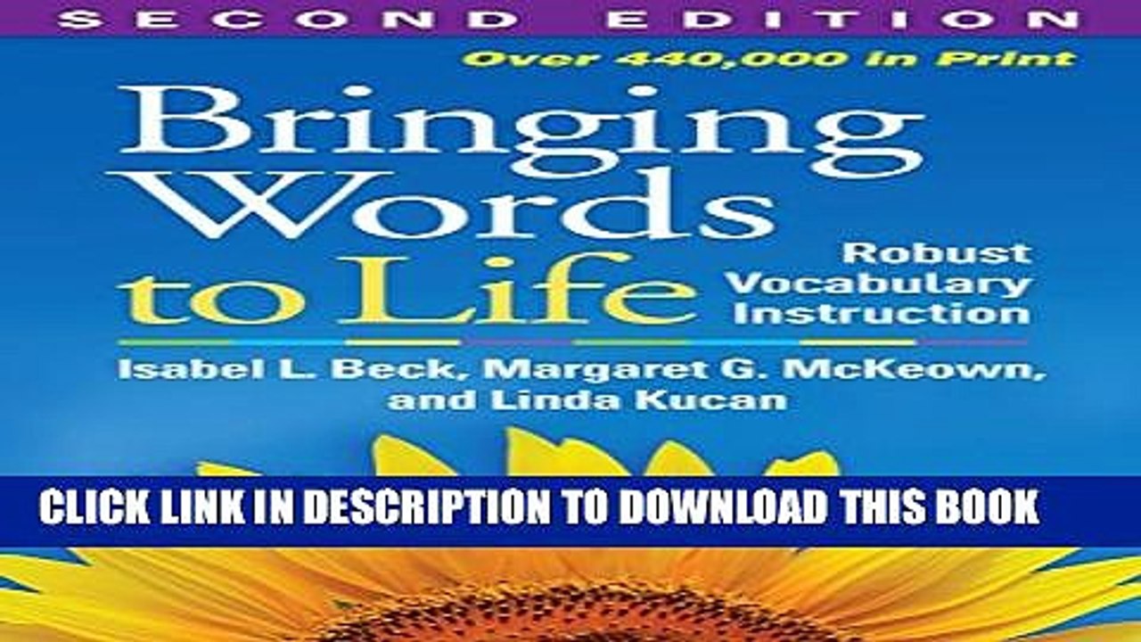[PDF] Bringing Words to Life, Second Edition: Robust Vocabulary Instruction Popular Online