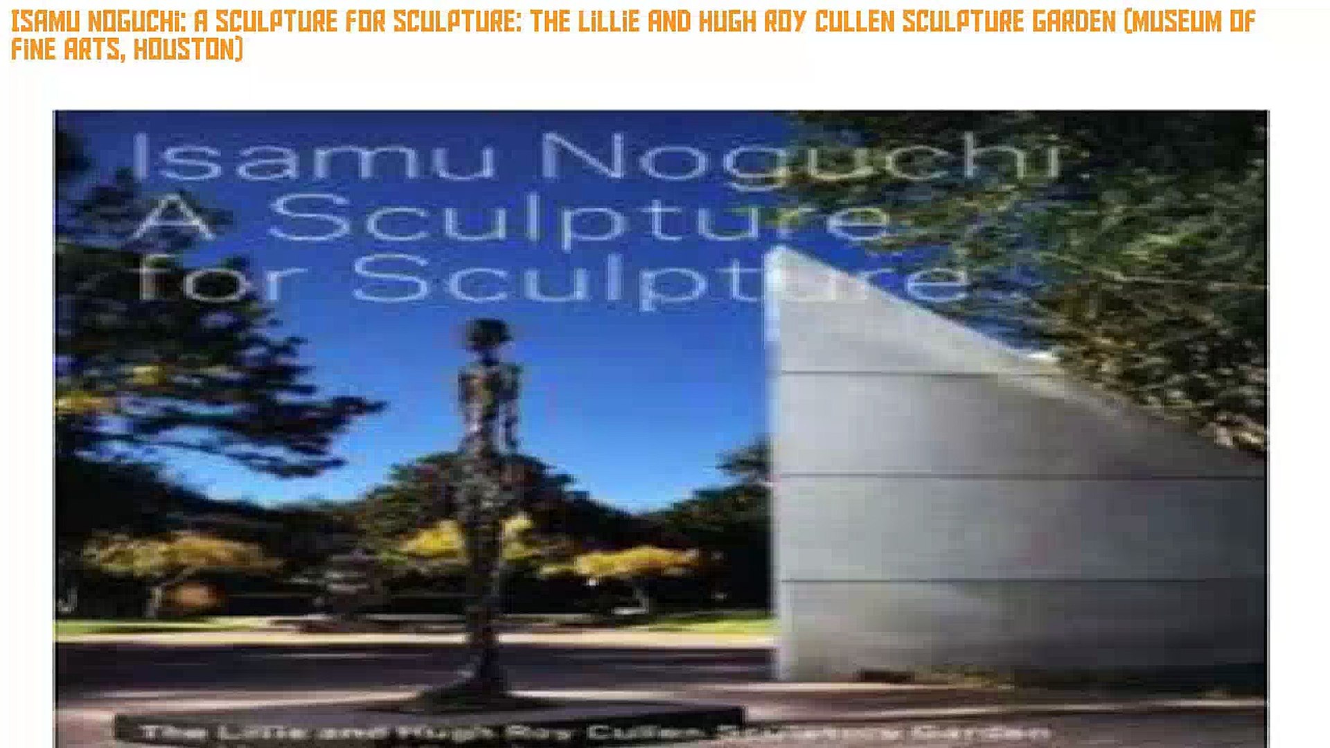 Downloads Isamu Noguchi A Sculpture For Sculpture The Lillie And