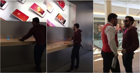 Cliente revoltado invade loja da Apple e destrói vários iPhones