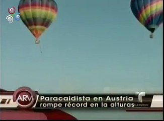Fijate lo que este hombre hizo mientras volava en un globo rompiendo el records