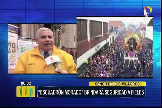 Señor de los Milagros: ‘Escuadrón morado’ brindará seguridad a fieles