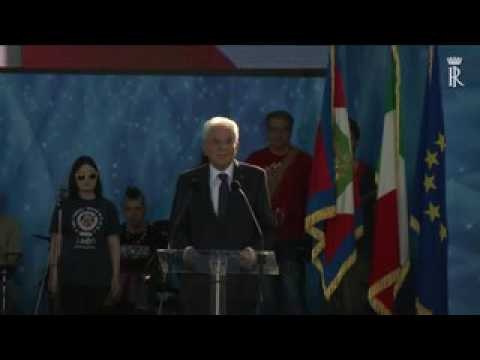 Castelporziano - Intervento del Presidente Mattarella alla festa dei centri estivi (30.09.16)