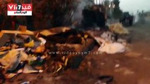 حرق القمامة بمدينة كوم أمبو فى أسوان يهدد صحة الأهالى