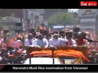 Download Video: Narendra Modi's Road show in Varanasi during nomination