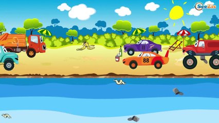 Детские мультики про машинки - Экскаватор и Грузовик - Строительные Машинки для детей