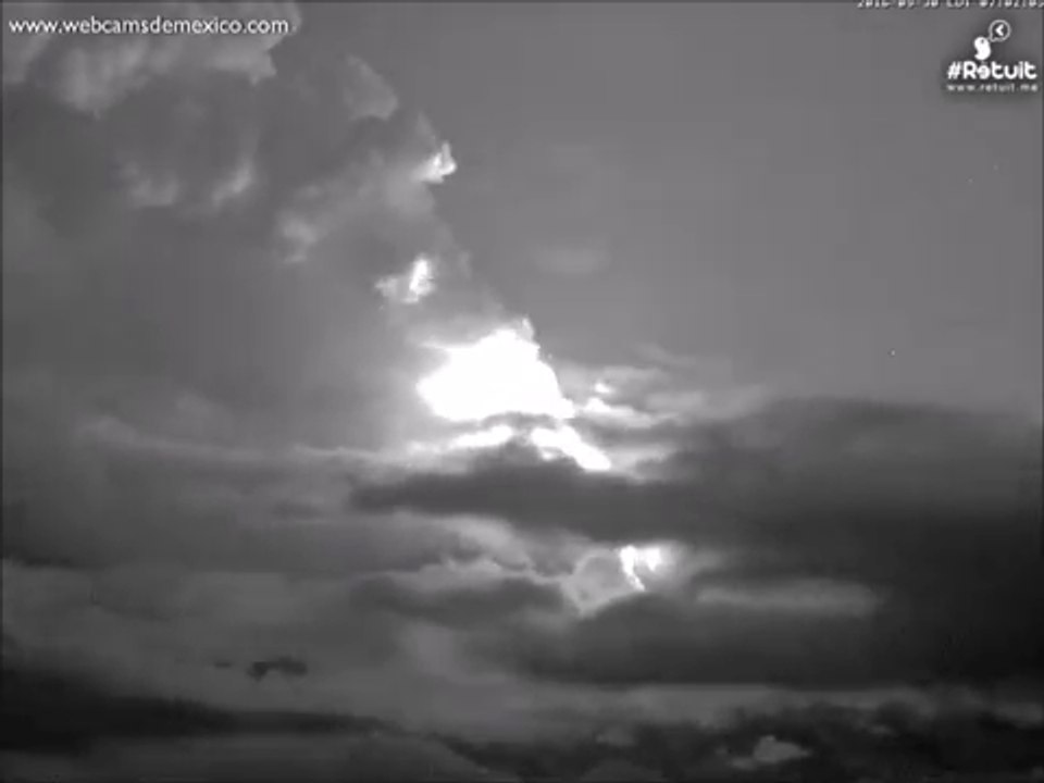 Ash and Smoke Billow From Volcán De Colima