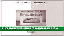 Collection Book Solutions Manual to accompany Essentials of Investments