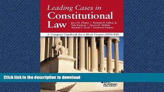 READ THE NEW BOOK Leading Cases in Constitutional Law, A Compact Casebook for a Short Course