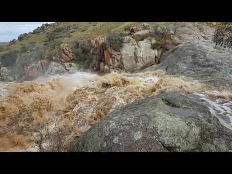 Mannum Waterfalls Rushes With Water Following Severe Weather