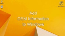 Add OEM Information to Windows