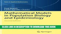 [PDF] Mathematical Models in Population Biology and Epidemiology (Texts in Applied Mathematics)