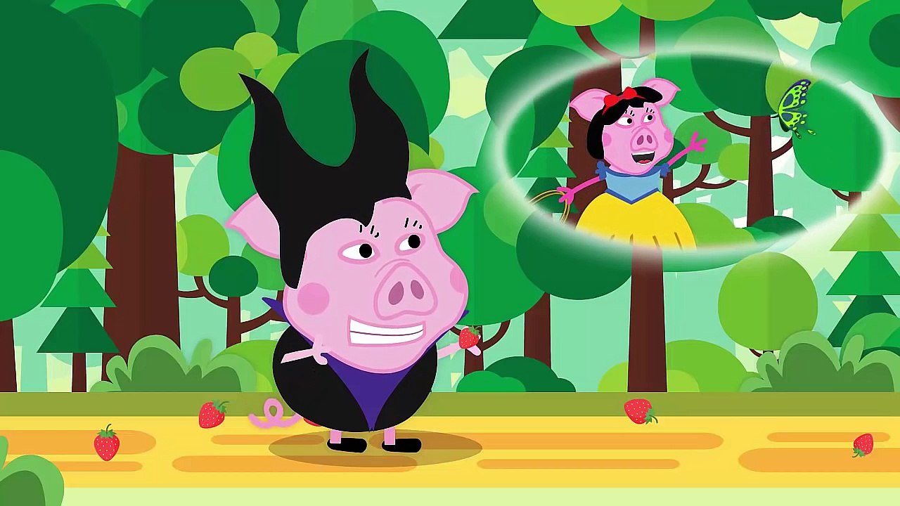 peppa Pig Español Maleficent! Peppa pig English Kiss! Superhero in real life