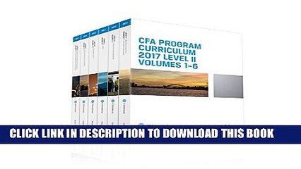 [PDF] CFA Program Curriculum 2017 Level II, Volumes 1 - 6 Popular Online