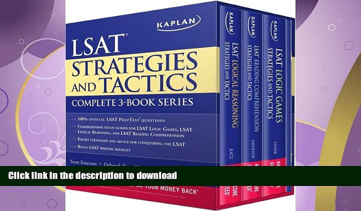 READ  Kaplan LSAT Strategies and Tactics Complete 3-Book Series FULL ONLINE
