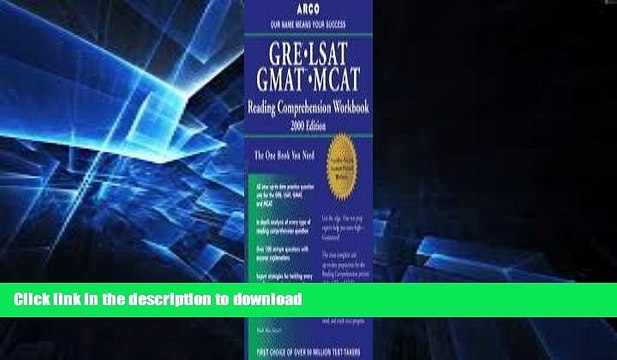 FAVORITE BOOK GRE/LSAT/GMAT/MCAT Reading Com (Arco GRE GMAT LSAT MCAT Reading Comprehension