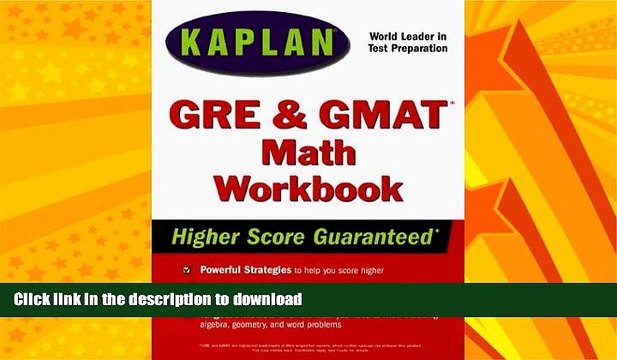 FAVORITE BOOK KAPLAN GRE / GMAT MATH WORKBOOK BOOK ONLINE