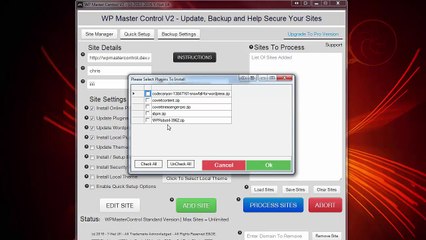 WP Master Control 2.0 Demo