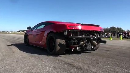 2000 HP Lamborghini Loses Control and Crashes Into Lake