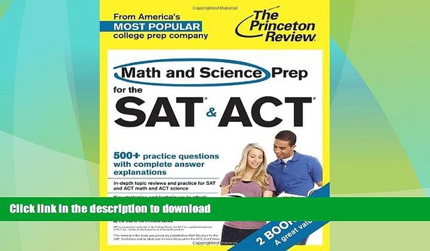 READ BOOK Math and Science Prep for the SAT ACT: 2 Books in 1 (College Test Preparation) BOOK