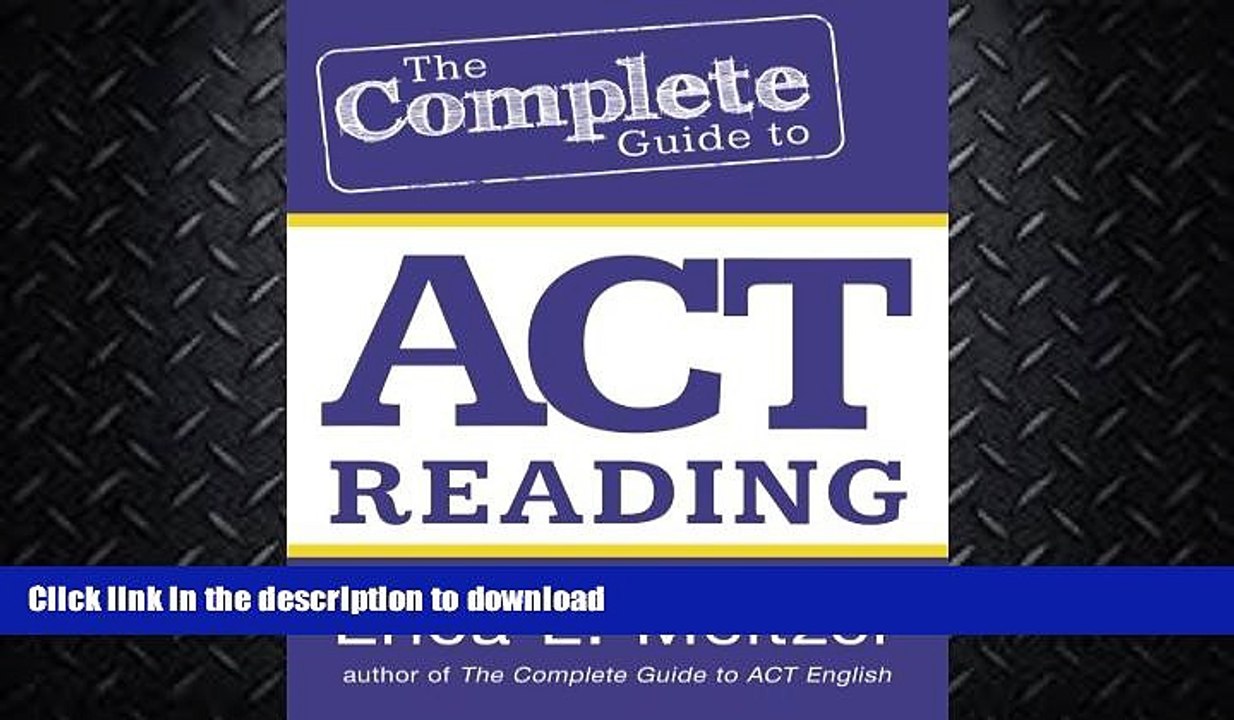 READ  The Complete Guide to ACT Reading  BOOK ONLINE