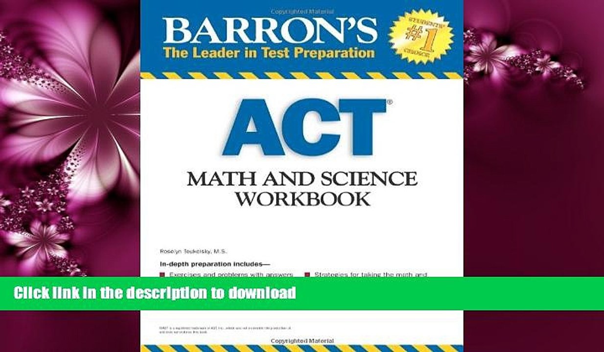 FAVORITE BOOK  Barron s ACT Math and Science Workbook (Barron s Act Math   Science Workbook)