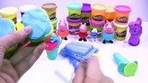 Play doh ice-cream cups! - CREATE cream playdoh frozen for peppa pig Toys