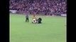 Giants Star Body Slams Field Invader to the Ground