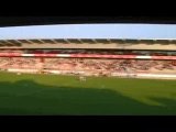 RAEC Mons - KV Mechelen tifo des Ultras Mons
