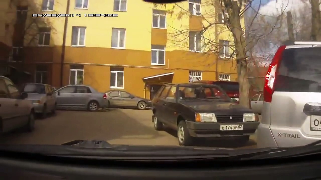 Road Crash and Fight in Russia