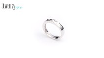 Jewellery – Silver ring 925 - smooth gap, five embedded zircons