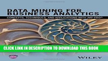 [PDF] Data Mining for Business Analytics: Concepts, Techniques, and Applications with JMP Pro
