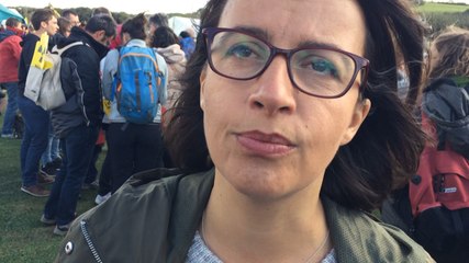 Cécile Duflot à la manifestation antinucléaire dans le Cotentin du 1er octobre 2016