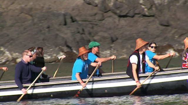 William and Kate go canoeing and fishing in Canada