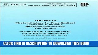 [PDF] Photoinitiators for Free Radical Cationic   Anionic Photopolymerisation, 2nd Edition Popular