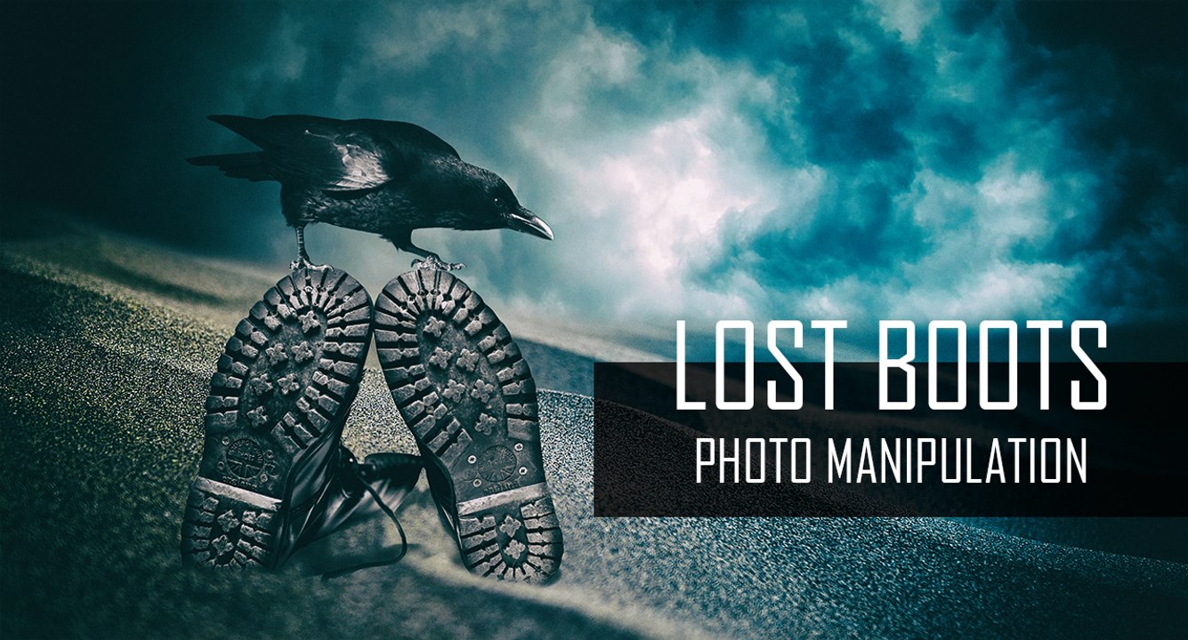Lost boots - Fantasy Surreal Scene - Photoshop Tutorial - Photo Manipulation