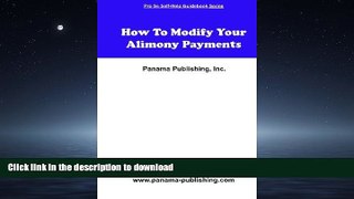 READ THE NEW BOOK How To Modify Your Alimony Payments READ EBOOK