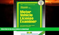 GET PDF  Motor Vehicle License Examiner(Passbooks)  PDF ONLINE