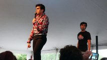 Jay Dupuis, Taylor Rodriguez & Cote Deonath sing 'Kissing Cousins' audience shot Elvis Week 2016