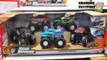 Unboxing TOYS Review/Demos - Road rippers monster trucks Raminator sounds 4x4 5 trucks