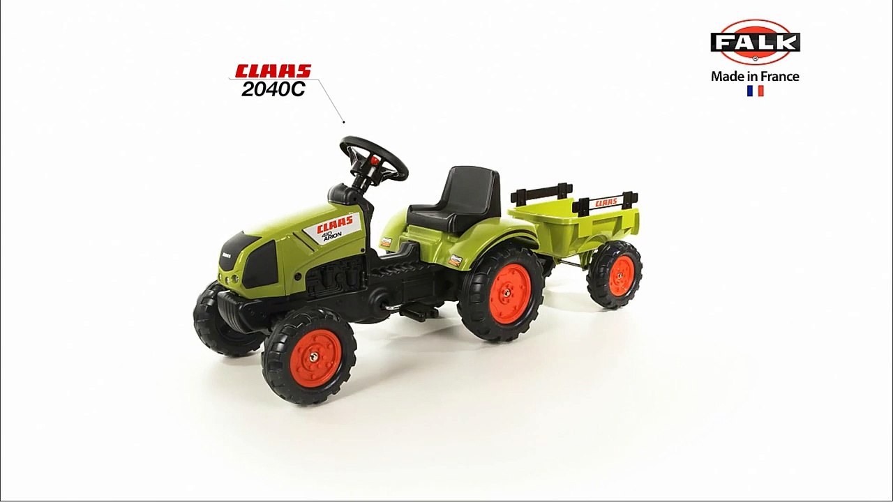 Toy pedal tractor Claas  by Falk Toys, item 2040C, 360 view