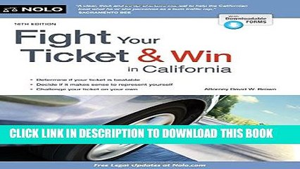 [PDF] Fight Your Ticket   Win in California [Full Ebook]
