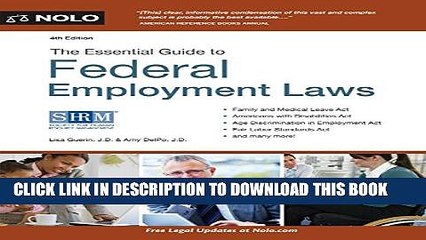 [PDF] Essential Guide to Federal Employment Laws Full Online